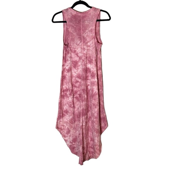 Z Supply Reverie Dress- Zephyr Pink Tie Dye Midi Dresss - Picture 3 of 13